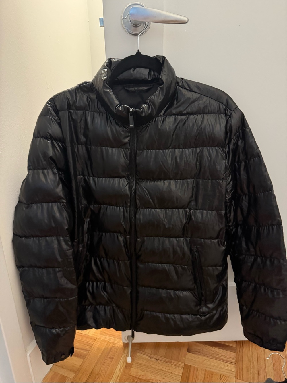 Men's Massimo Dutti Black Packable Puffer Jacket